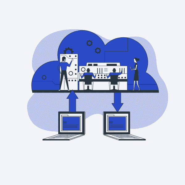 Cloud synchronisation illustration
