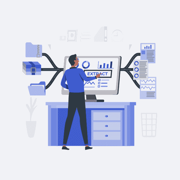 Testing and data extraction illustration